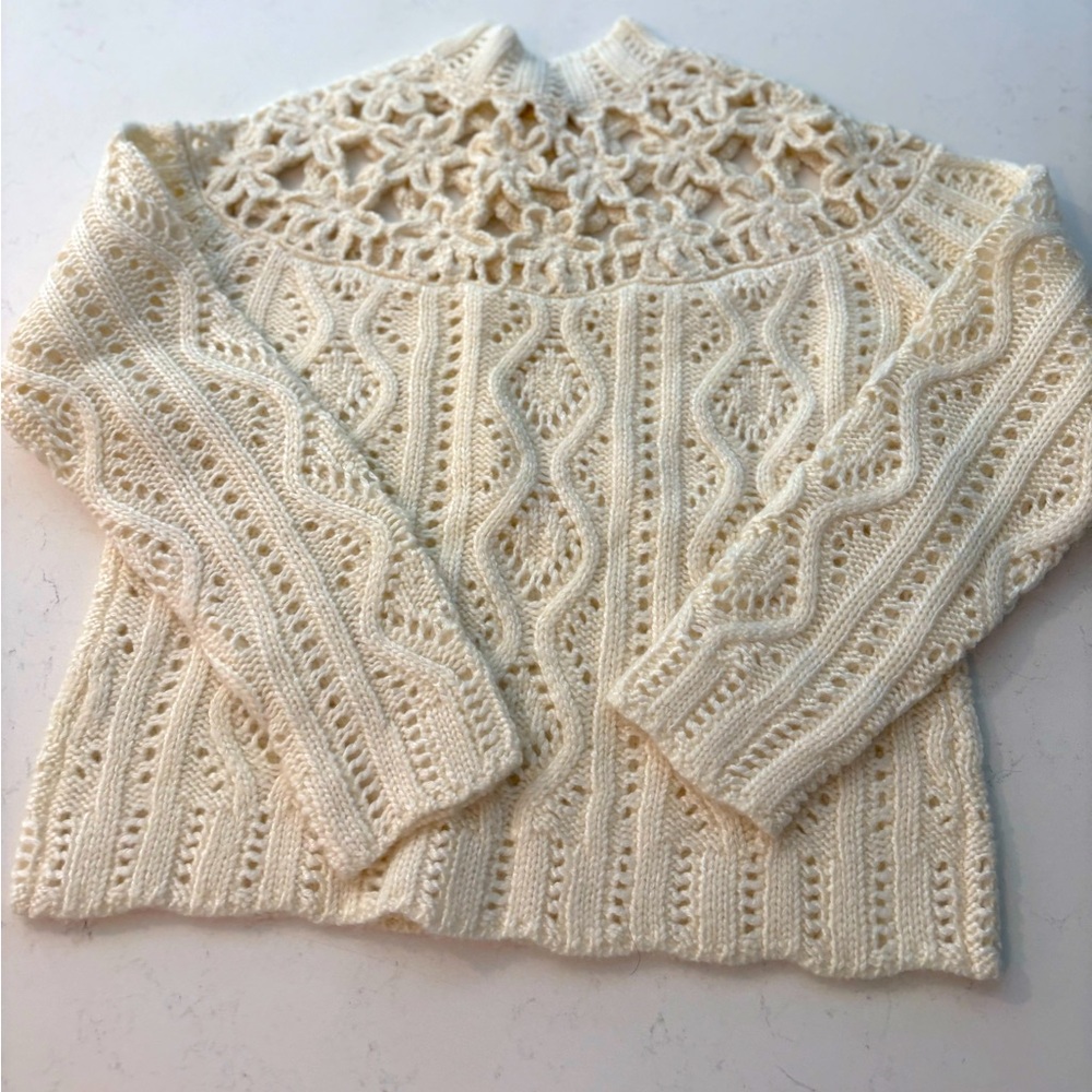 Marie Oliver cream cutout Sweater